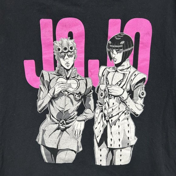JoJo's Bizarre Adventure Character Black T-shirt Mens Size XL - Picture 2 of 5
